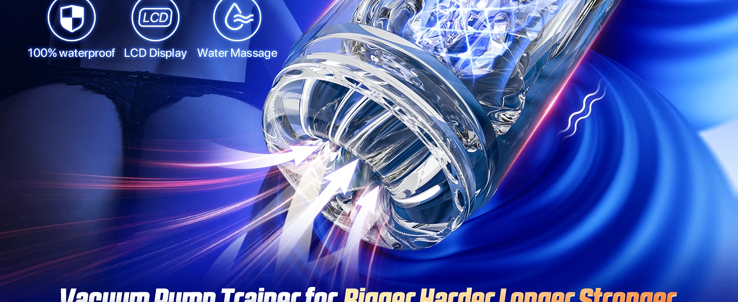 Masturbateur masculin à succion automatique, 7 roulements de poussée, pompe à pénis sous vide LCD, vraie poche, chatte, Stroker, jouets sexuels pour pipe