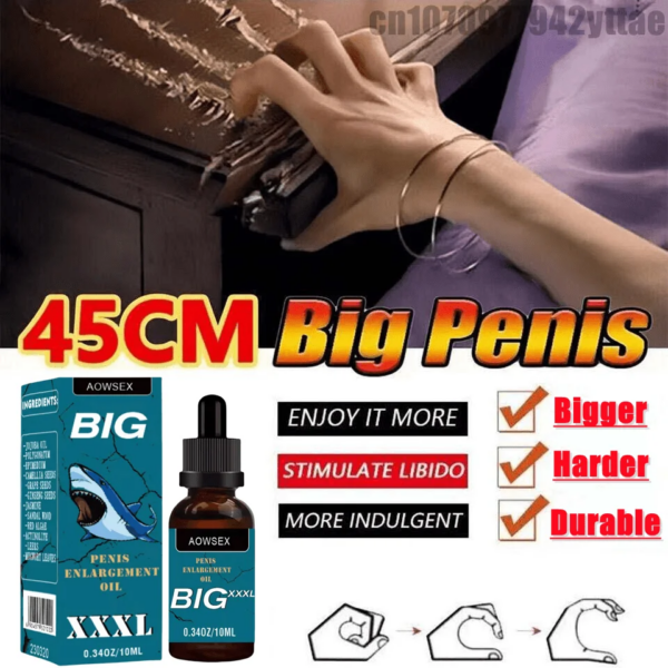 Huile d'agrandissement du pénis pour hommes, grosse bite, gel sexuel, augmentation de la taille, retarde l'érection masculine, croissance, UNIS issement, produits pour adultes