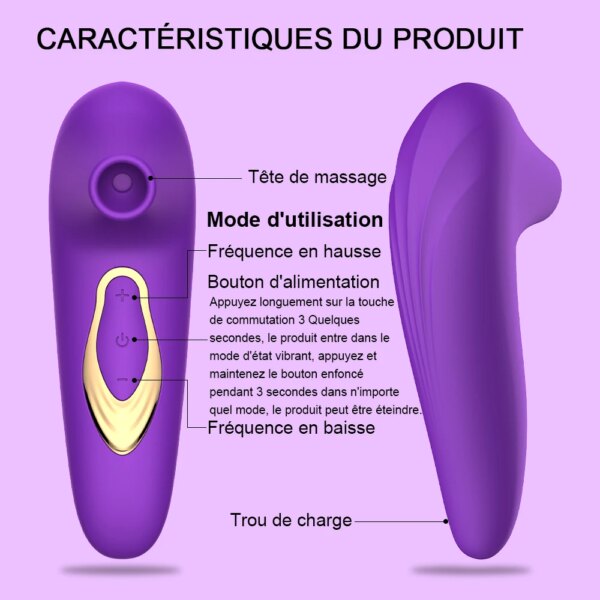 Stimulateur érotique de Clitoris, vibrateur mamelon point G, succion de Clitoris, masturbateur féminin, jouets sexuels pour femmes adultes 18 – Image 4