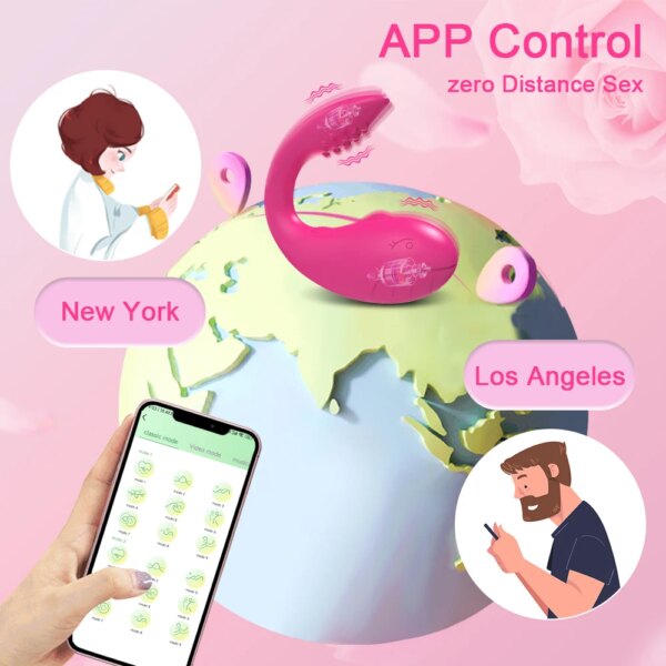 Oeuf vibrant télécommandé pour femme, gode point G, culotte portable, jouets sexuels vibrants pour adultes, UNIS isseur de clitoris – Image 4