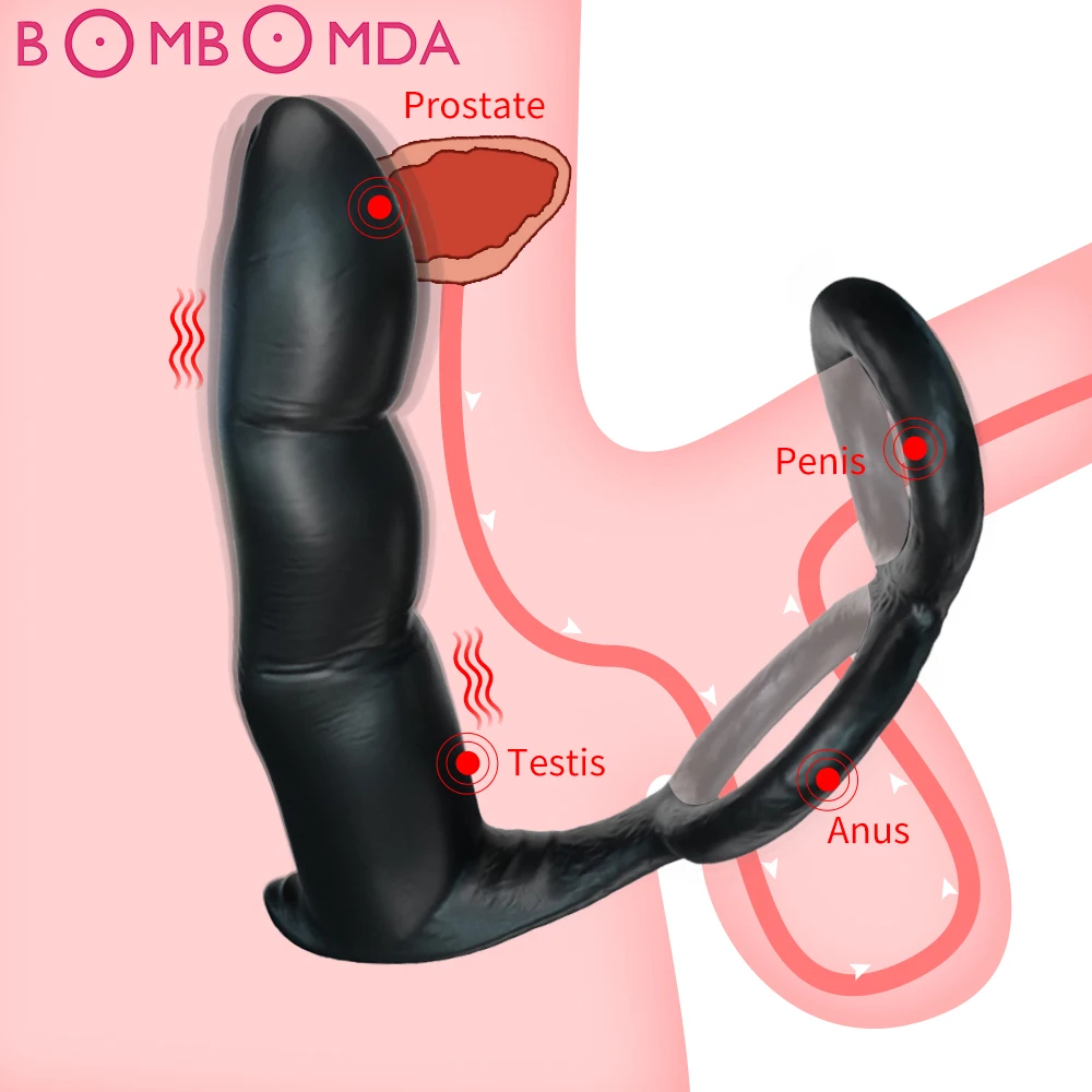 Vibromasseur anal gode pour homme, masseur de prostate, éjaculation retardée, anneau de pénis, plug anal avec balle, jouets sexuels pour homme, gay, mastjaune Vibromasseur anal gode pour homme, masseur de prostate, éjaculation retardée, anneau de pénis, plug anal avec balle, jouets sexuels pour homme, gay, mastjaune