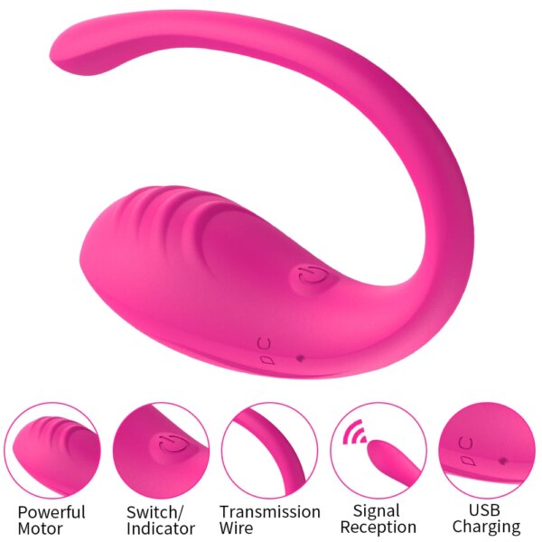 Vibrateurs vaginaux contrôlés par application à 9 vitesses, point G, Anal, vibromasseur à œufs, stimulateur portable, jouets sexuels pour femmes et Couples – Image 5