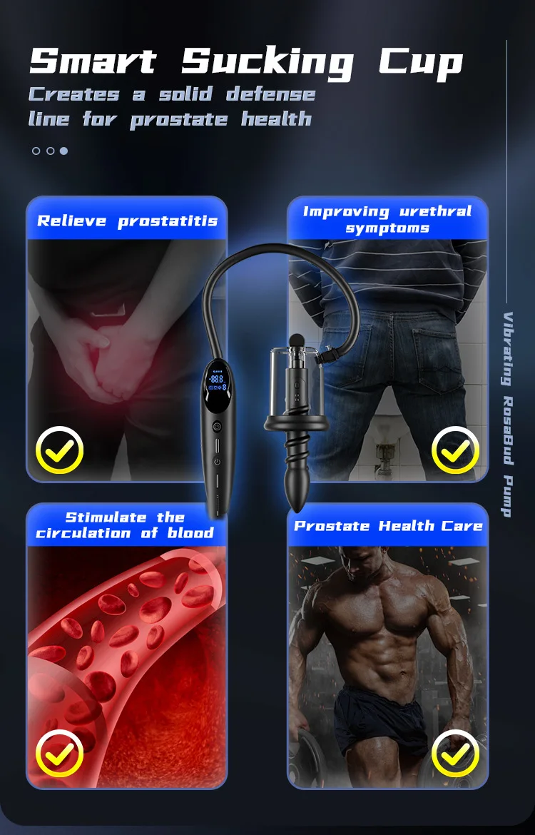 Vibration électrique succion Anus Rosebud pompe mâle Anal jouets sexuels vibrant godemichet Anal ventouse sous vide masseur de Prostate pour hommes outil