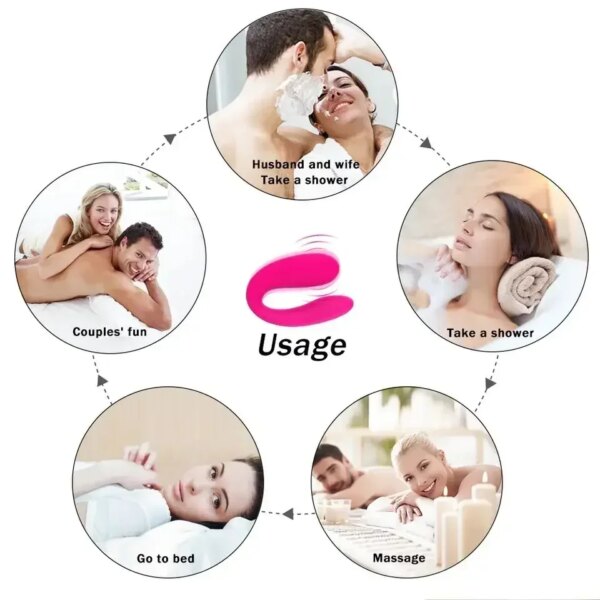 Vibromasseur de Type U pour Couple, jouets sexuels pour femmes, vagin, Clitoris, stimulation du point G, Massage, masturbateur féminin, produits pour adultes – Image 3