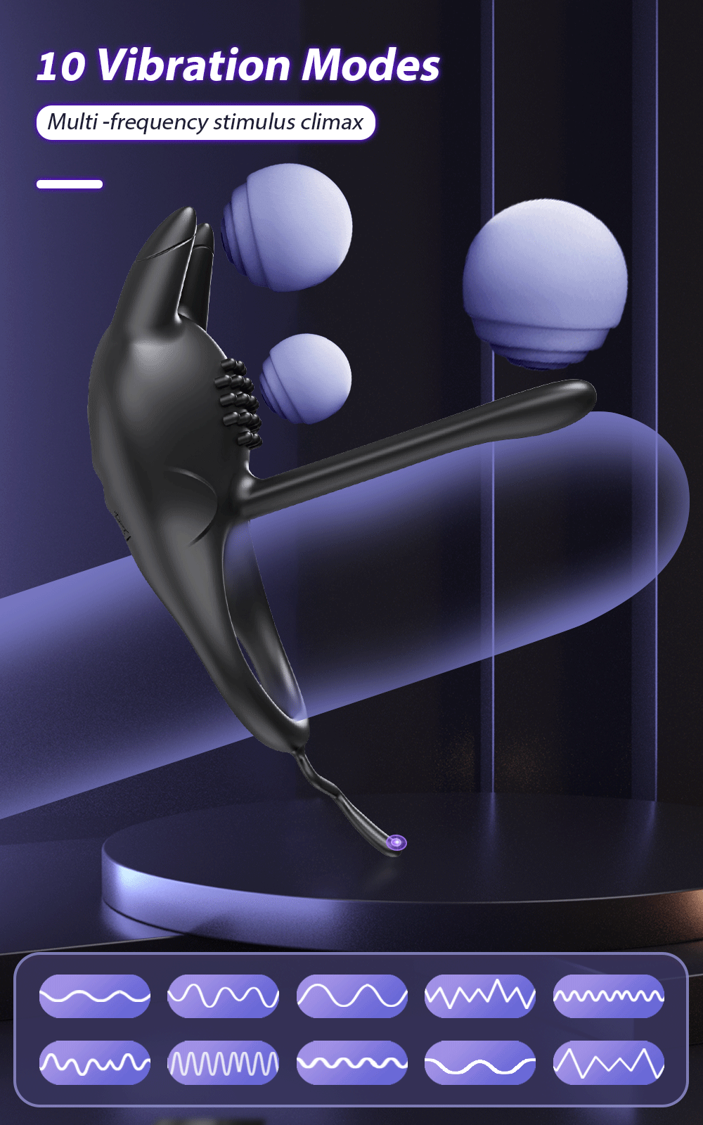 Anneau de pénis vibrant pour hommes, retard d'éjaculation, anneau pénien, masseur de pénis masculin, clitoridien, point G, jouets sexuels pour couples