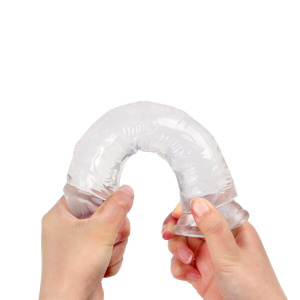 Super bon marché 7 tailles 5 couleurs réaliste doux gelée gode ventouse adulte jouet sexuel pour femmes et hommes masturbateur Vaginal et Anal – Image 4