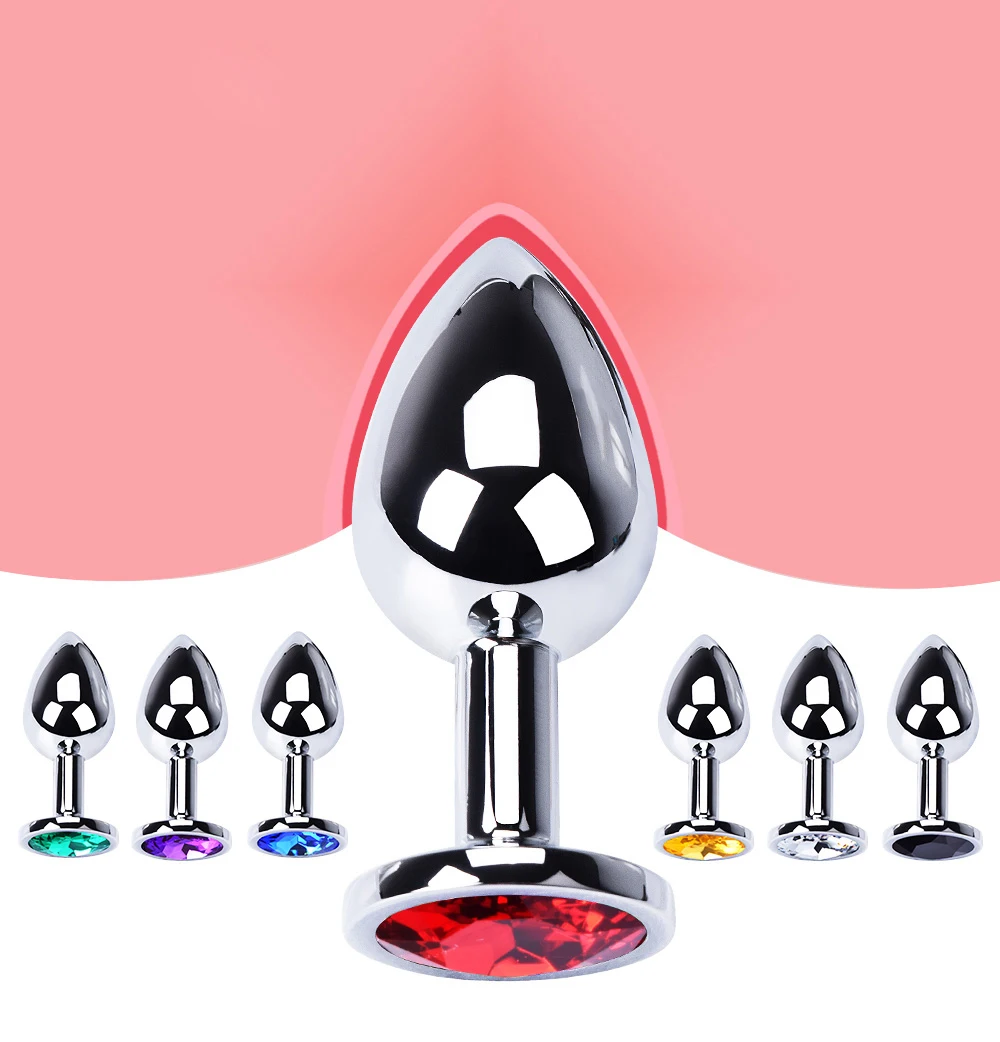 Plug Anal en métal en acier inoxydable, avec bijoux, cristal coloré, perle anale, jouets sexuels pour adultes, jeu pour femmes adultes Plug Anal en métal en acier inoxydable, avec bijoux, cristal coloré, perle anale, jouets sexuels pour adultes, jeu pour femmes adultes