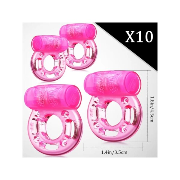 Anneau pénien vibrant vibrateur anneau de pénis en Silicone avec stimulateur de clitoris jouets sexuels intimes hommes anneau de vibrateurs plus fort longue durée – Image 2