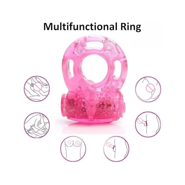 Anneau pénien vibrant vibrateur anneau de pénis en Silicone avec stimulateur de clitoris jouets sexuels intimes hommes anneau de vibrateurs plus fort longue durée – Image 6