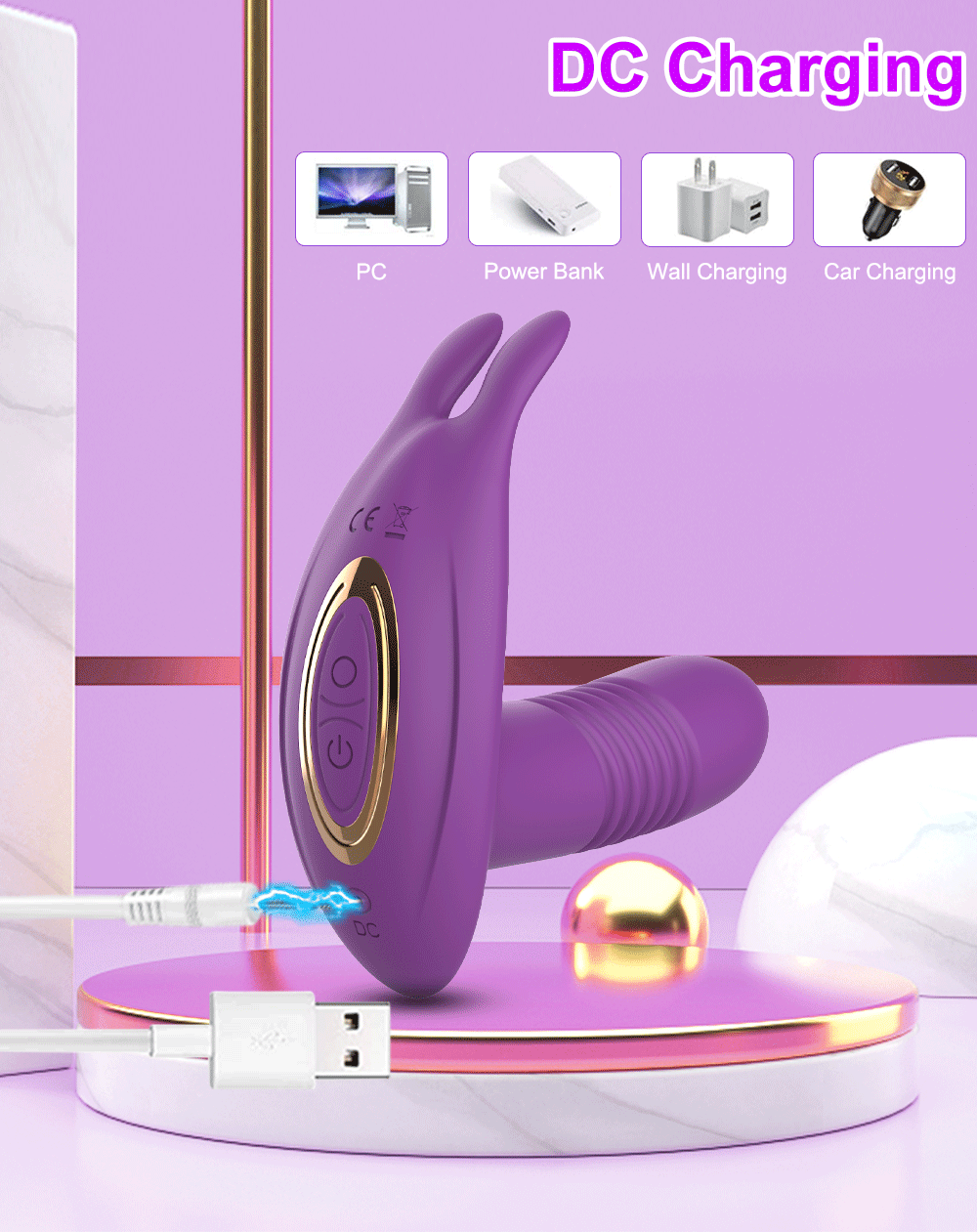 Vibromasseur de poussée pour femmes, gode télescopique rotatif avec télécommande, Massage du point G, stimulateur de Clitoris, jouet sexuel pour femmes