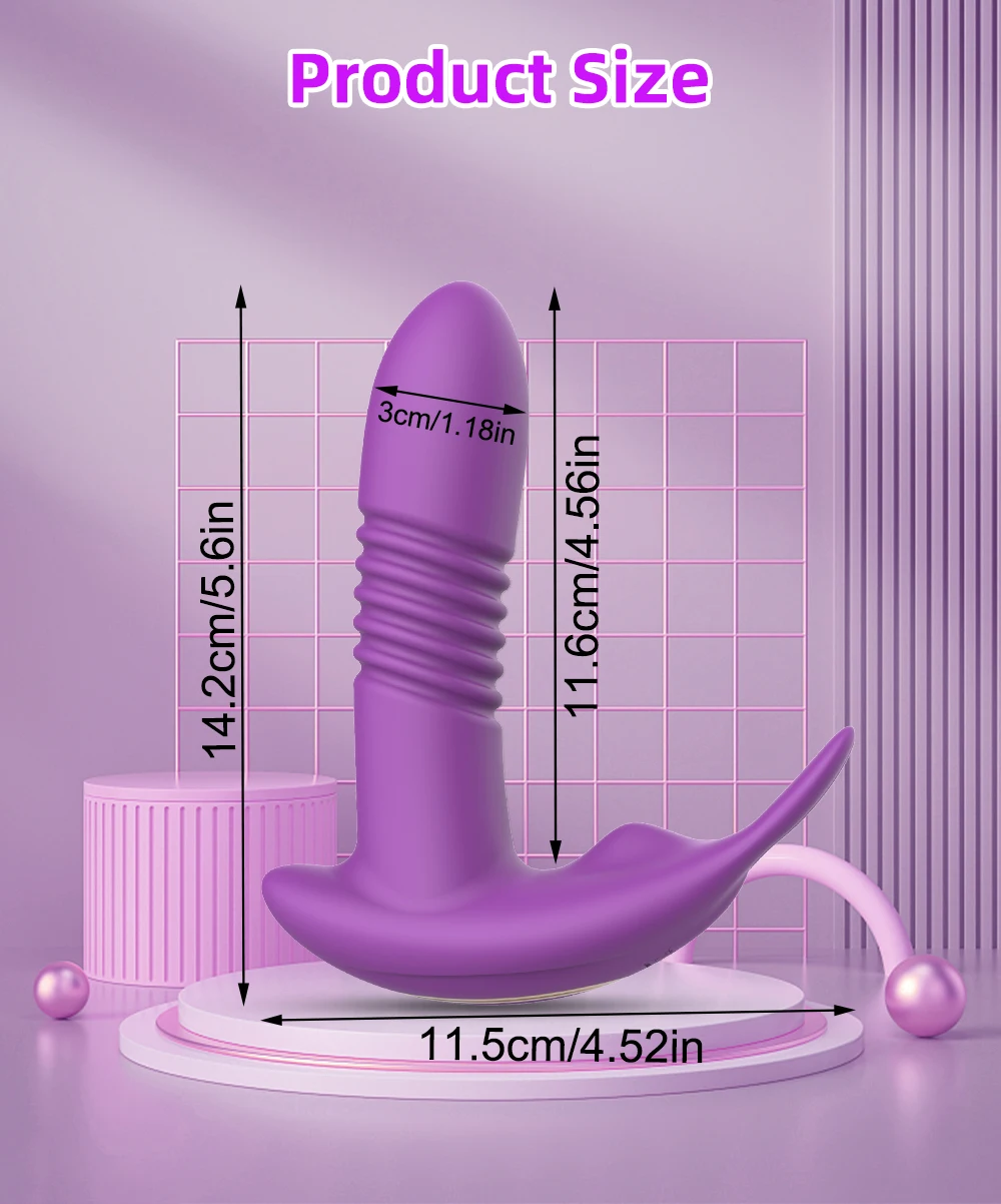 Vibromasseur de poussée pour femmes, gode télescopique rotatif avec télécommande, Massage du point G, stimulateur de Clitoris, jouet sexuel pour femmes
