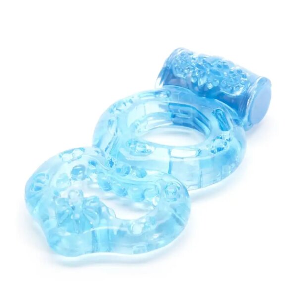 Anneau d'amour vibrant double pour couples, jouets sexuels, anneau de retard de plaisir pour touristes, UNIS eur clitoridien, érections plus longues, éjaculations intenses – Image 5