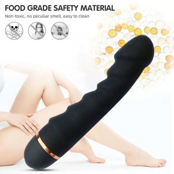 Godemiché vibrateur en Silicone souple, 20 Modes, pénis réaliste, moteur fort, stimulateur clitoridien du point G, masturbateur féminin, jouets sexuels pour adultes – Image 3