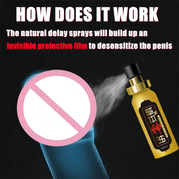 Spray retardateur pour hommes pour prolonger le temps sexuel, Anti-éjaculation prématurée, érection rapide, longue durée, 60miuntes, produits de flirt pour l'apogée – Image 2