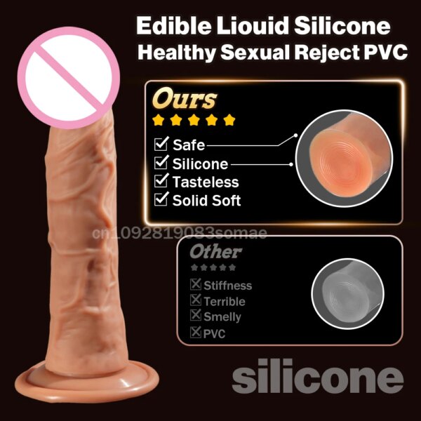Godemiché point G réaliste avec ventouse, pénis en Silicone, gode Anal, jouets sexuels pour adultes, pour femmes et hommes, Strapon, stimulateur vaginal – Image 4