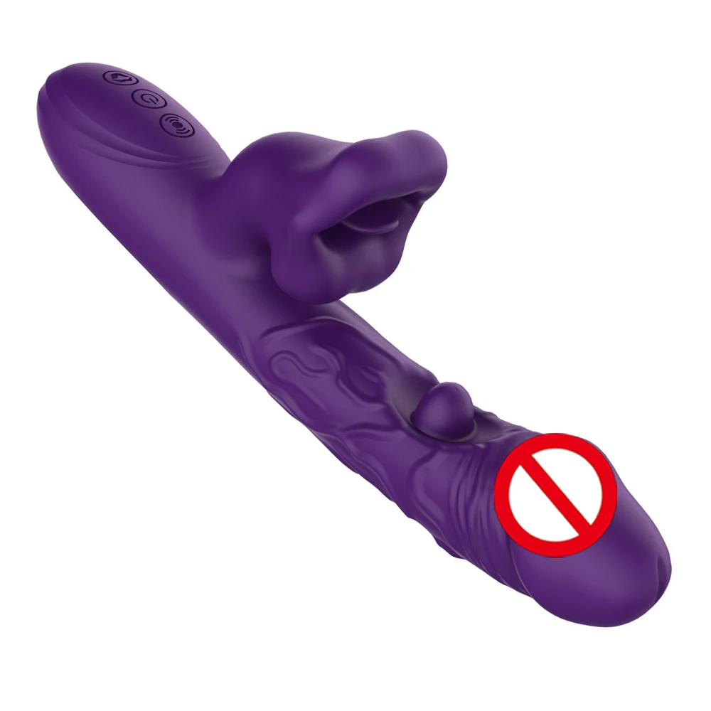 Gode vibrateur de morsure d'aspiration de langue 3 en 1, stimulateur de Clitoris du point G féminin, masturbateur, jouets sexuels pour adultes pour femmes