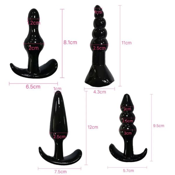 4/5/7/8 pièces/ensemble Silicone godemichet Anal gode Masturbation Plug Anal Plug Vaginal jouets sexuels combinaison Anal perle dilatateur jouets pour Gay – Image 4