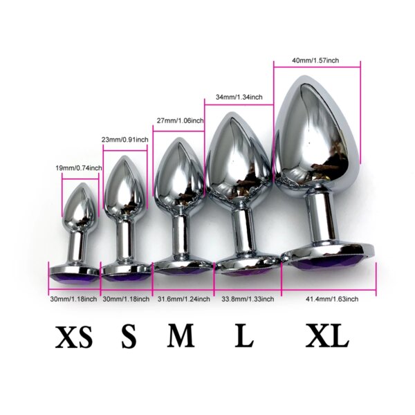 Plug anal en métal pour adultes, base de bijoux, maire intérieur à tiges, plug anal, jouets pour adultes, queue, sexe féminin et masculin, jouets sexuels éducatifs, jeu pour couples, 5 tailles – Image 4