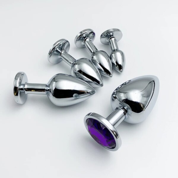 Plug anal en métal pour adultes, base de bijoux, maire intérieur à tiges, plug anal, jouets pour adultes, queue, sexe féminin et masculin, jouets sexuels éducatifs, jeu pour couples, 5 tailles – Image 6