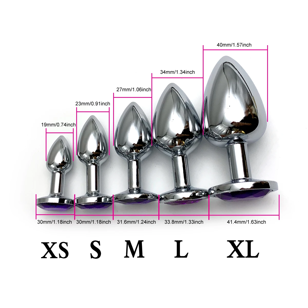 Plug anal en métal pour adultes, base de bijoux, maire intérieur à tiges, plug anal, jouets pour adultes, queue, sexe féminin et masculin, jouets sexuels éducatifs, jeu pour couples, 5 tailles